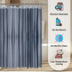 93GSM Bathroom Shower Curtains - Black