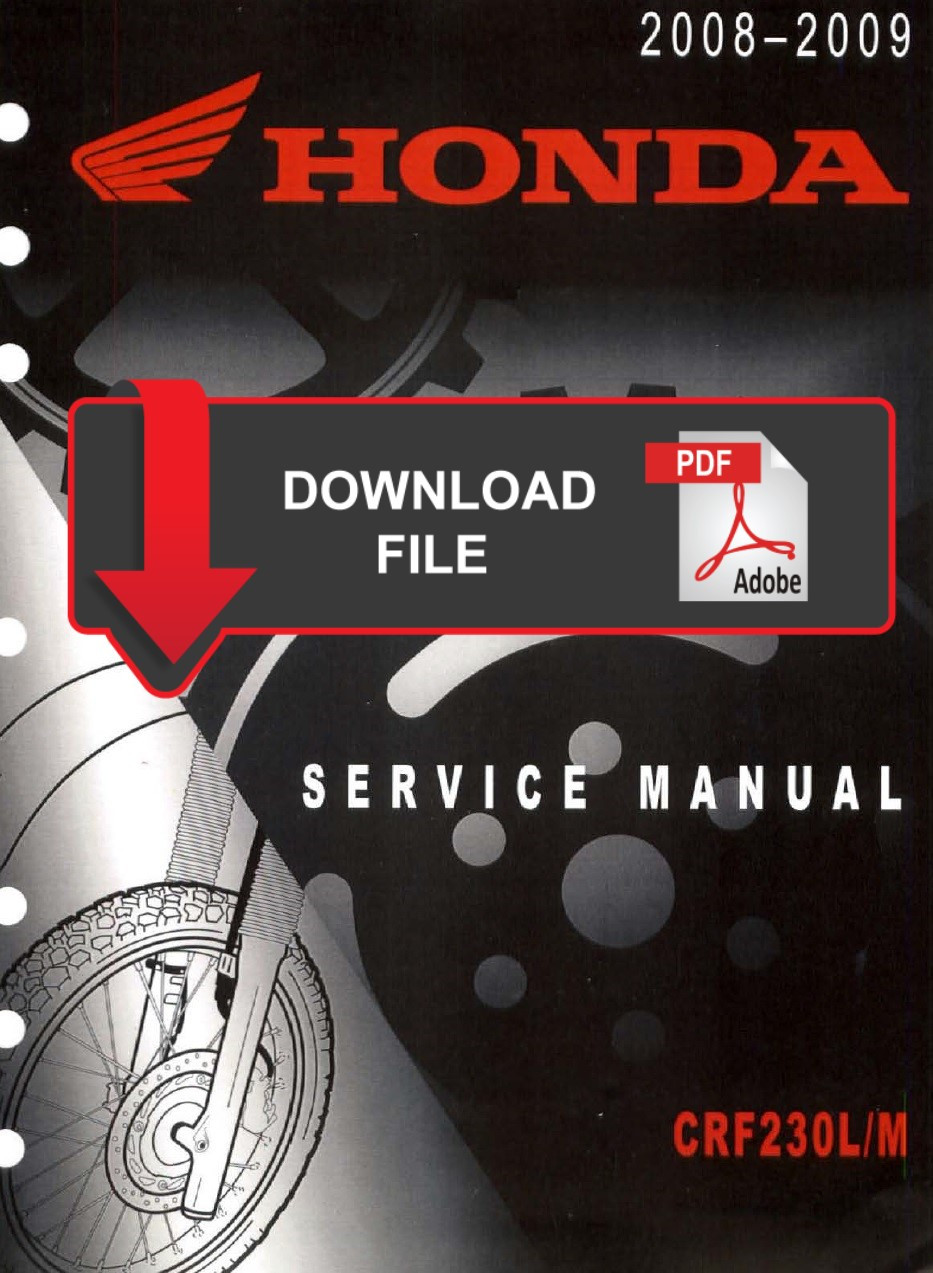 Honda 2009 CRF 230M Service Manual