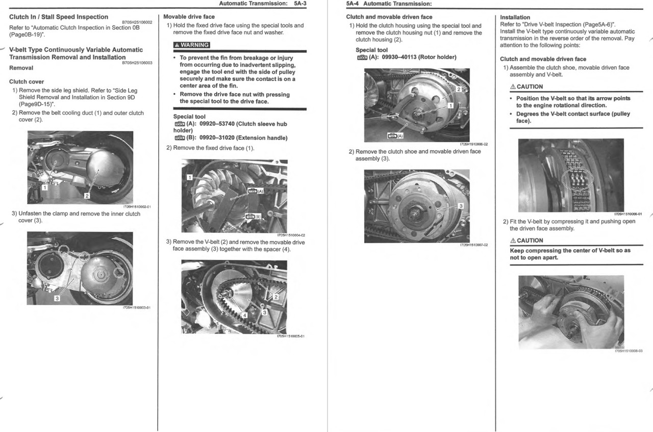 Suzuki 2014 Burgman 400 Scooters Service Manual