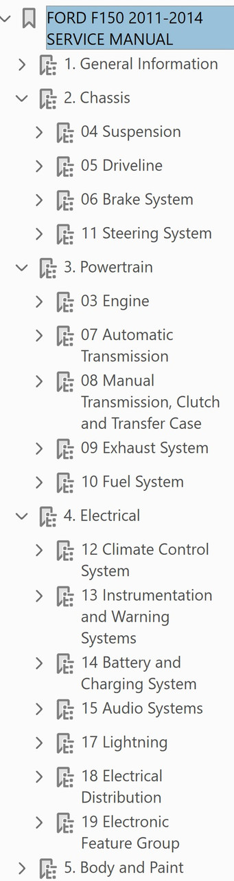 2011 F150 FACTORY SERVICE MANUAL visual data 3