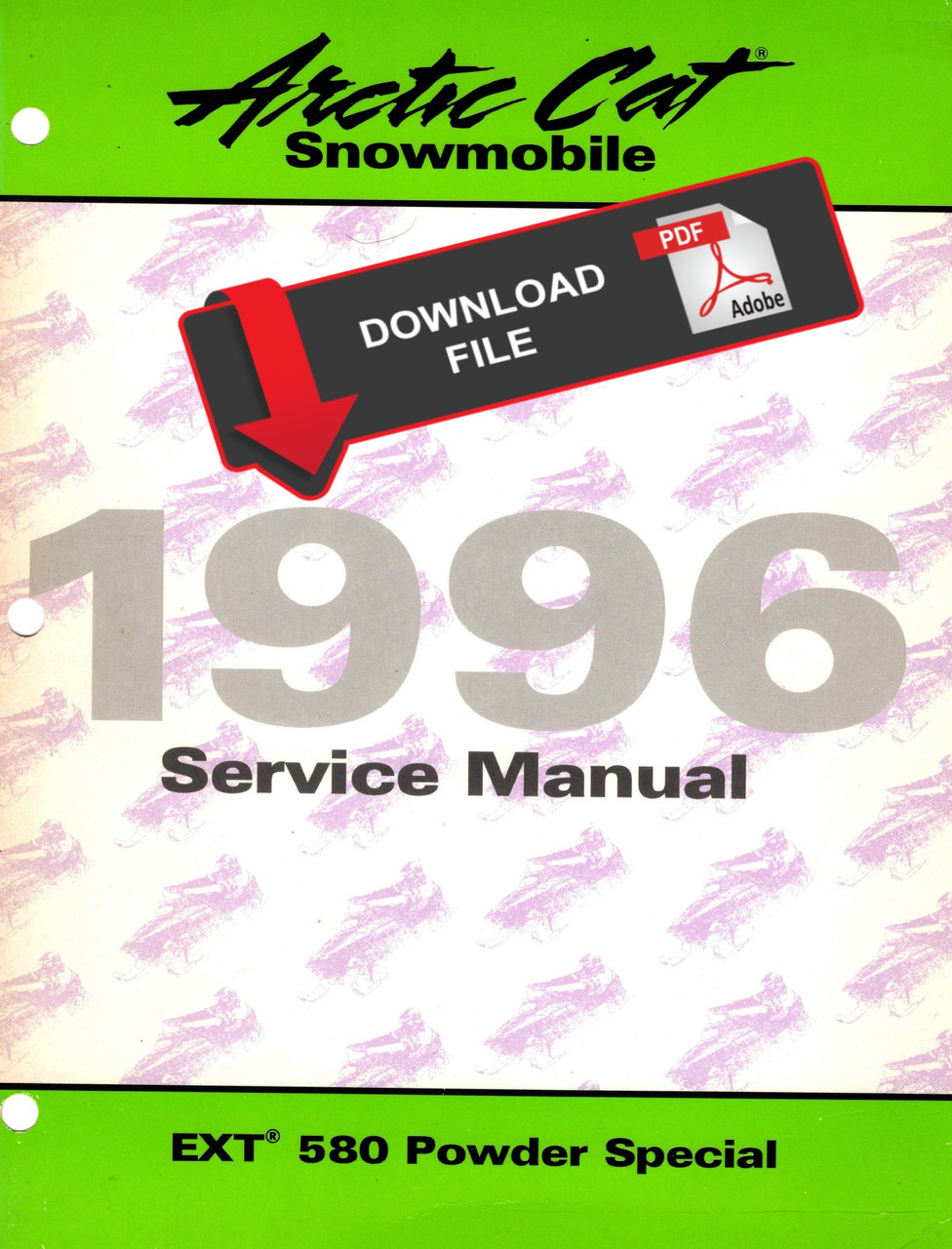 Arctic Cat 1996 EXT 580 Powder Special Snowmobile Service Manual