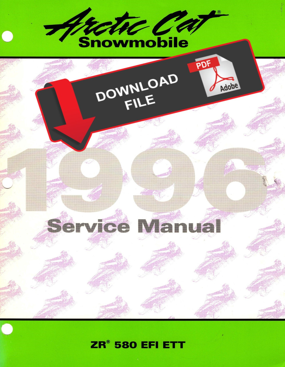 Arctic Cat 1996 ZR 580 EFI ETT Snowmobile Service Manual