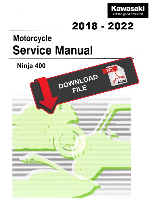 Service Manual Kawasaki 2021 EX400 Repair