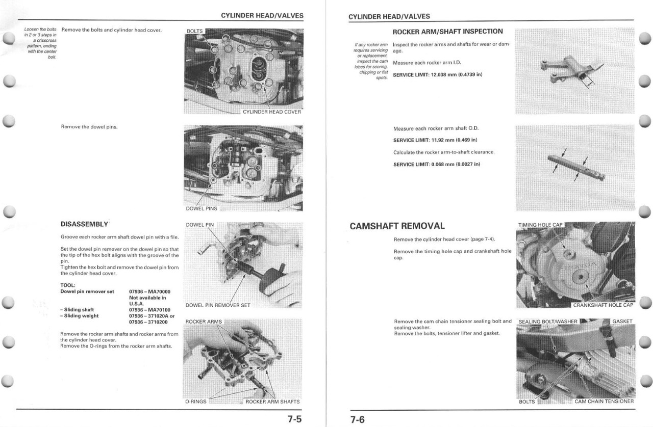 Honda 2005 TRX 300 EX Service Manual