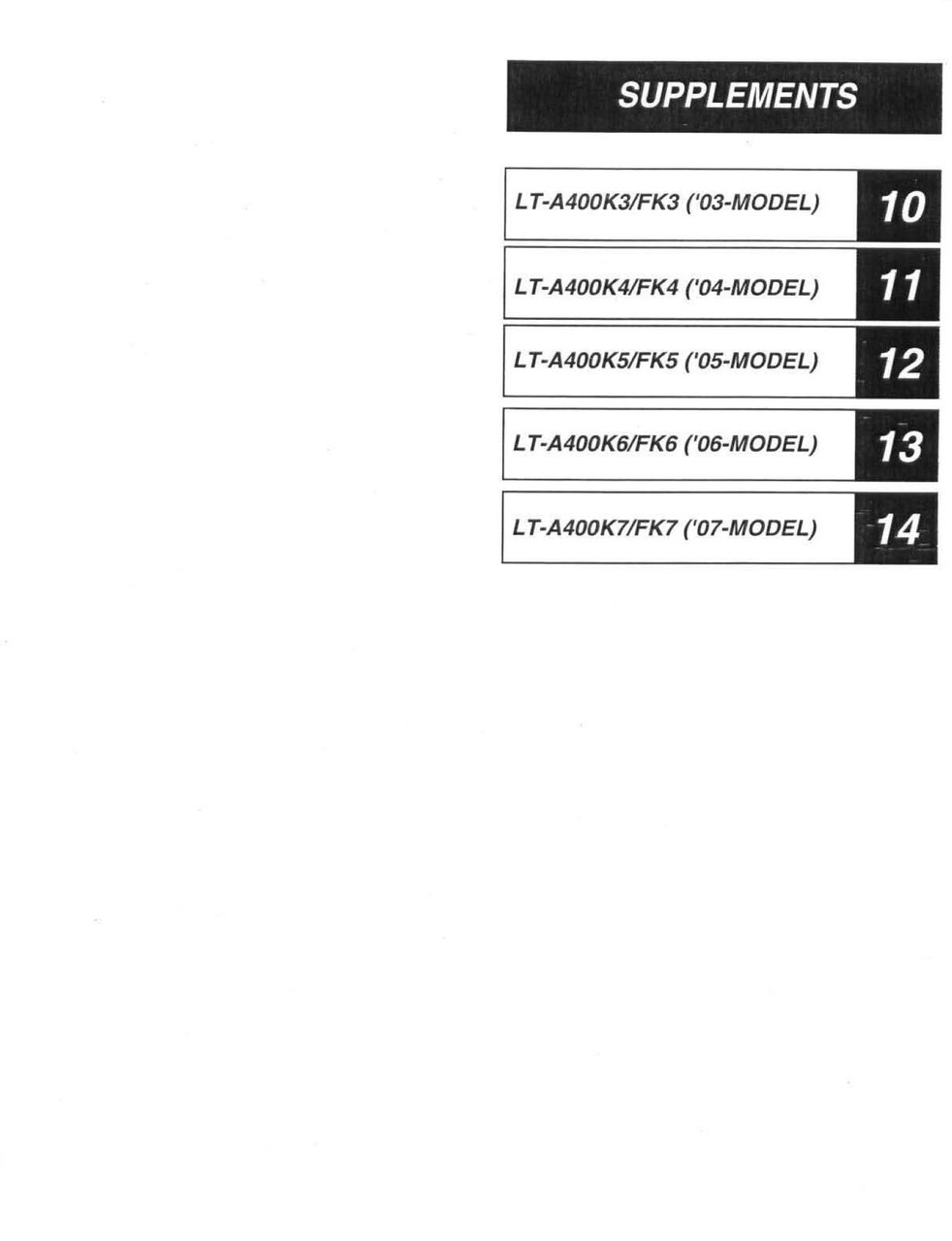 2003 SUZUKI LTZ 400 SERVICE MANUAL FREE DOWNLOAD visual data 7
