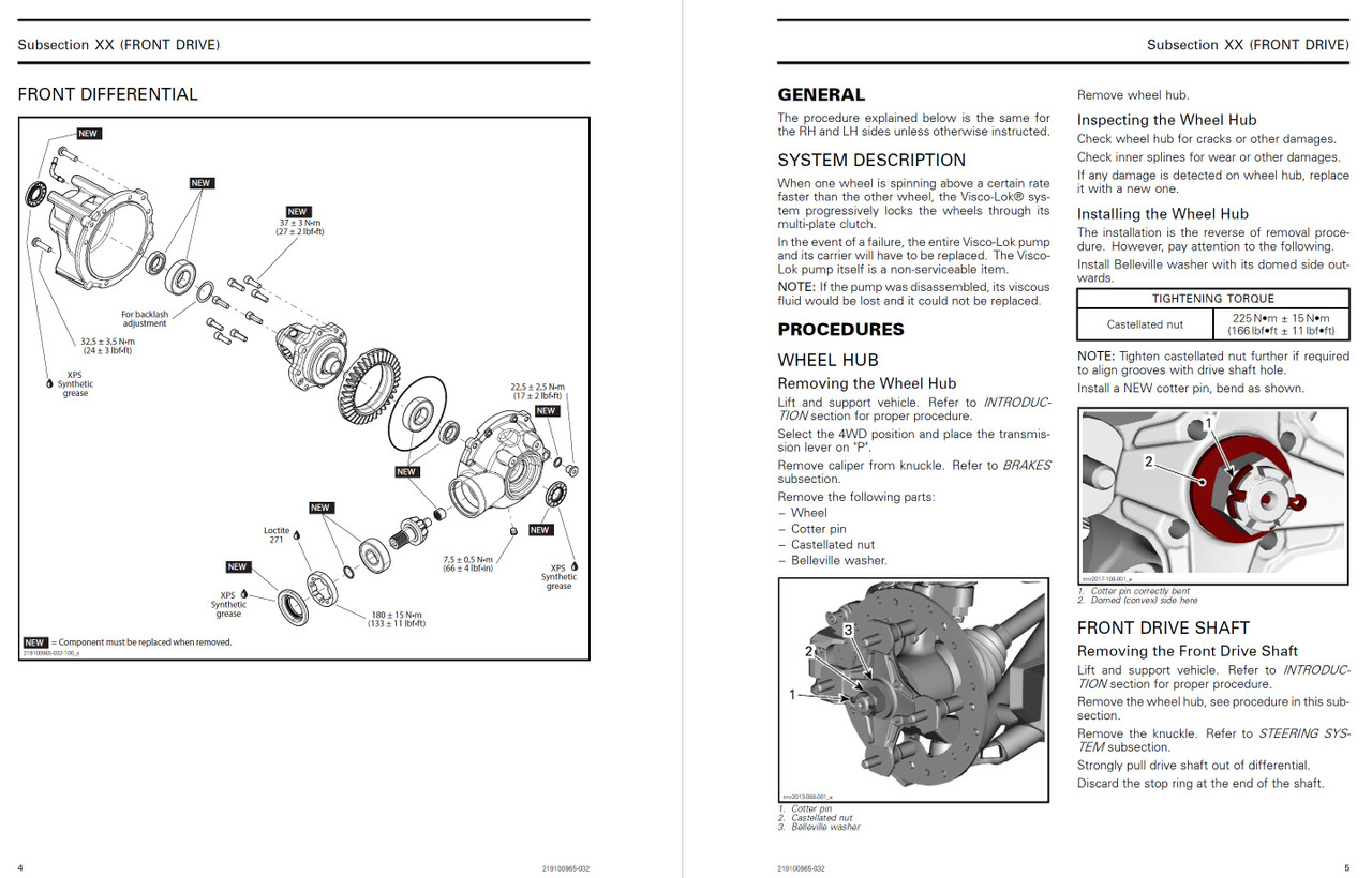 の Can-Am 2020 Commander 1000R Service Manual