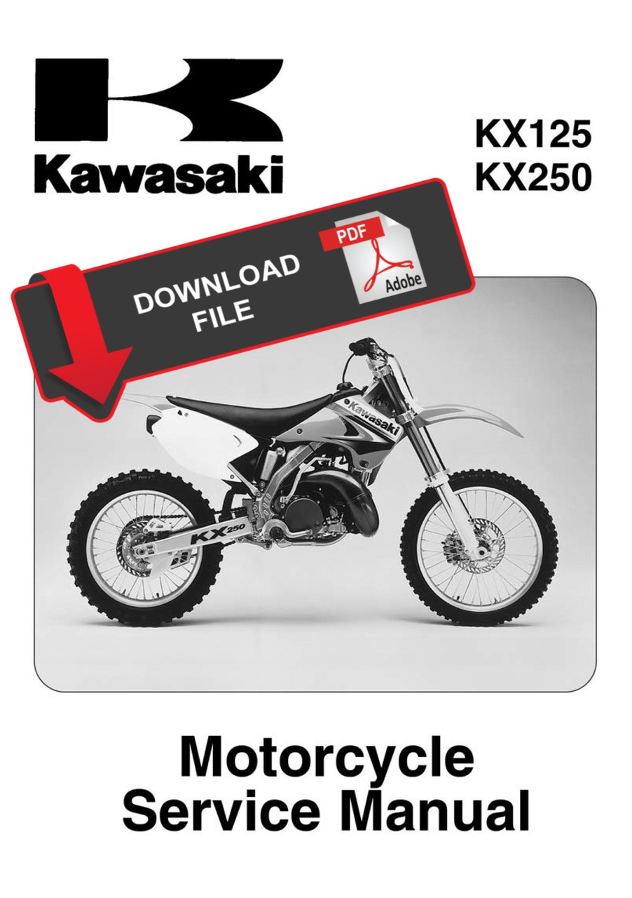 Service Manual Kawasaki 2004 KX250 Repair