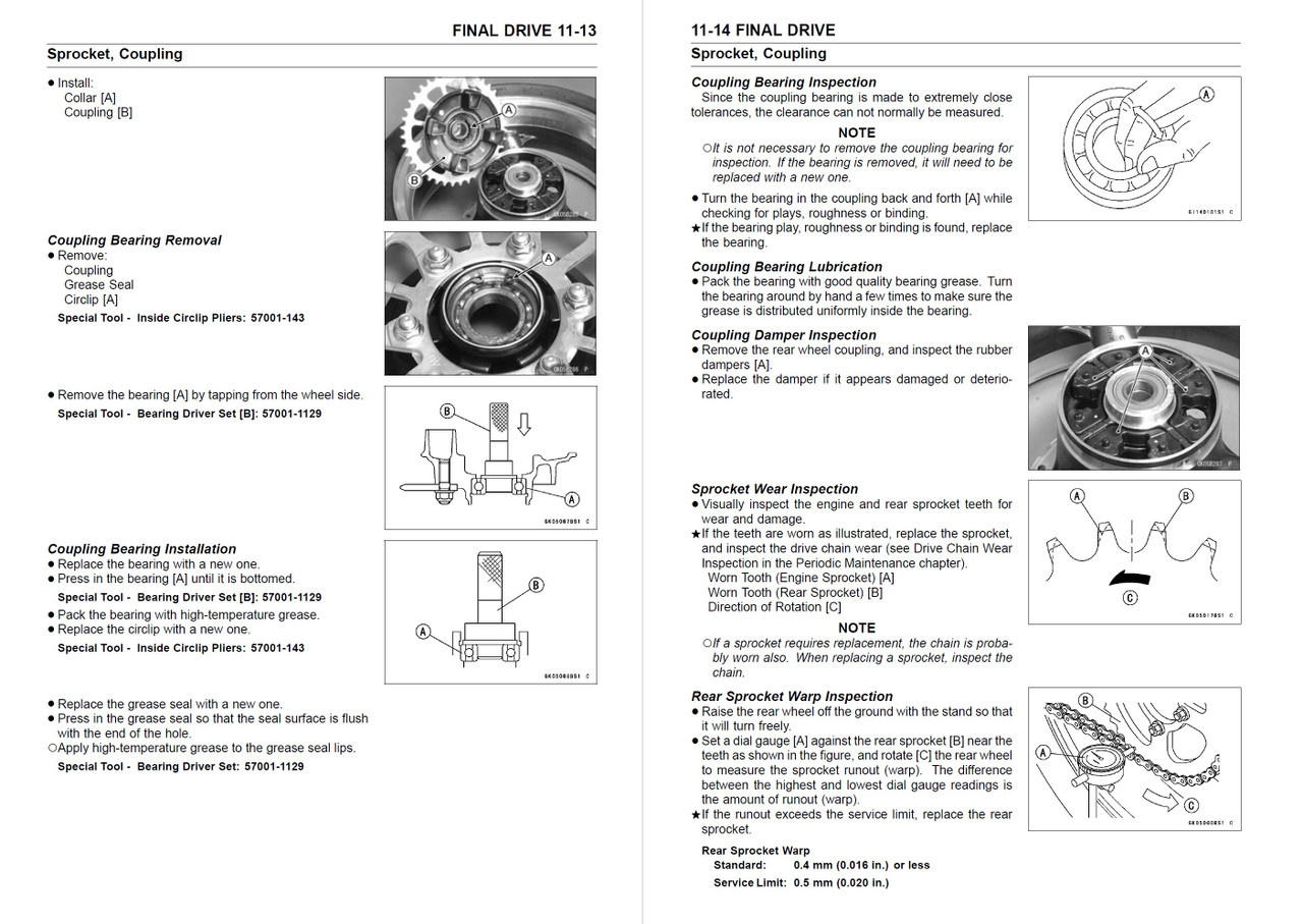 Service Manual Kawasaki 2008 Z1000 ABS Repair