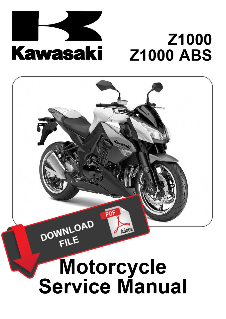 Service Manual Kawasaki 2013 Z1000 ABS Repair