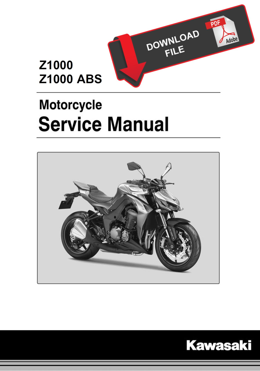 Service Manual Kawasaki 2015 Z1000 Repair