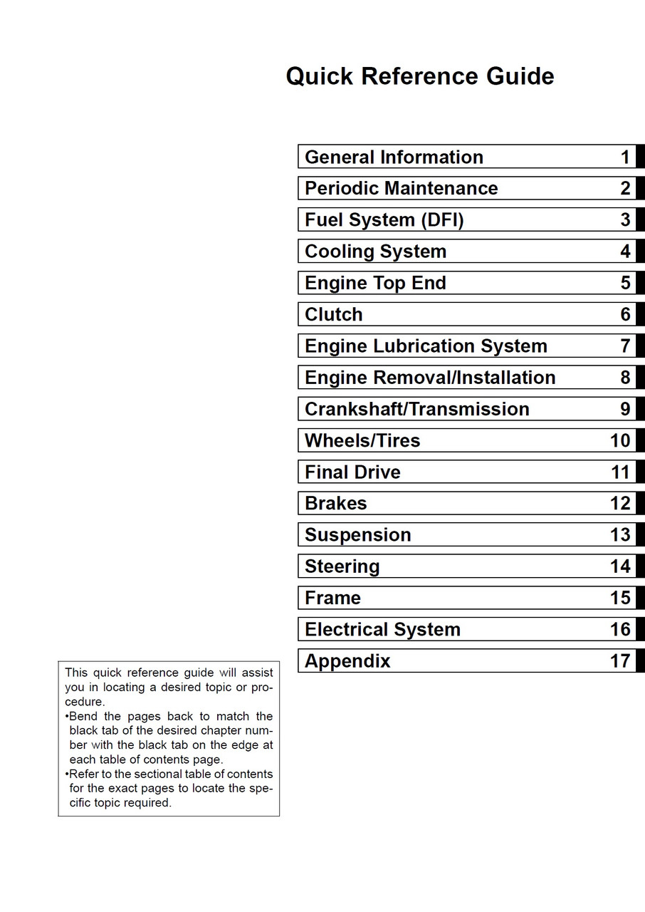 Kawasaki 2009 Ninja 650R Service Manual