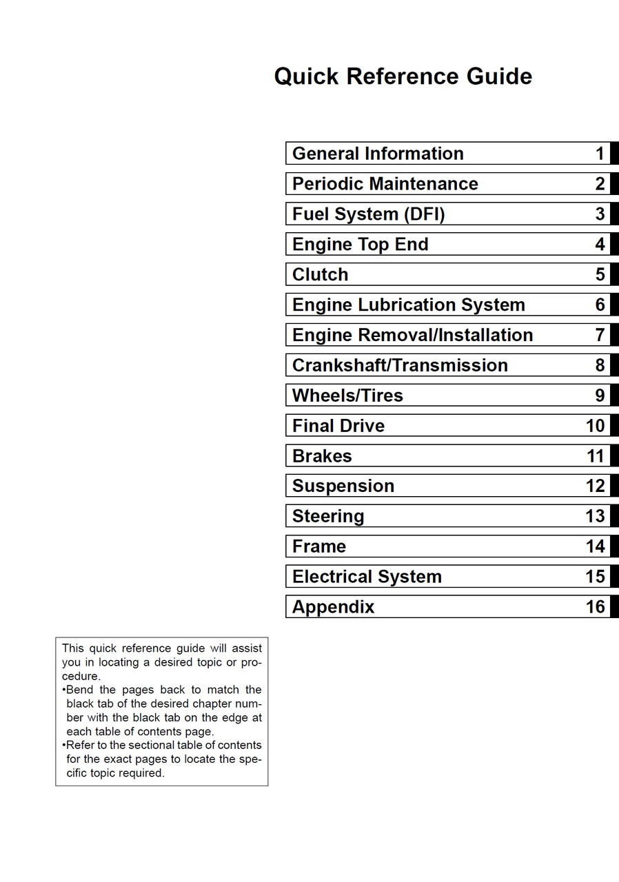 Service Manual Kawasaki 2012 W800 Repair