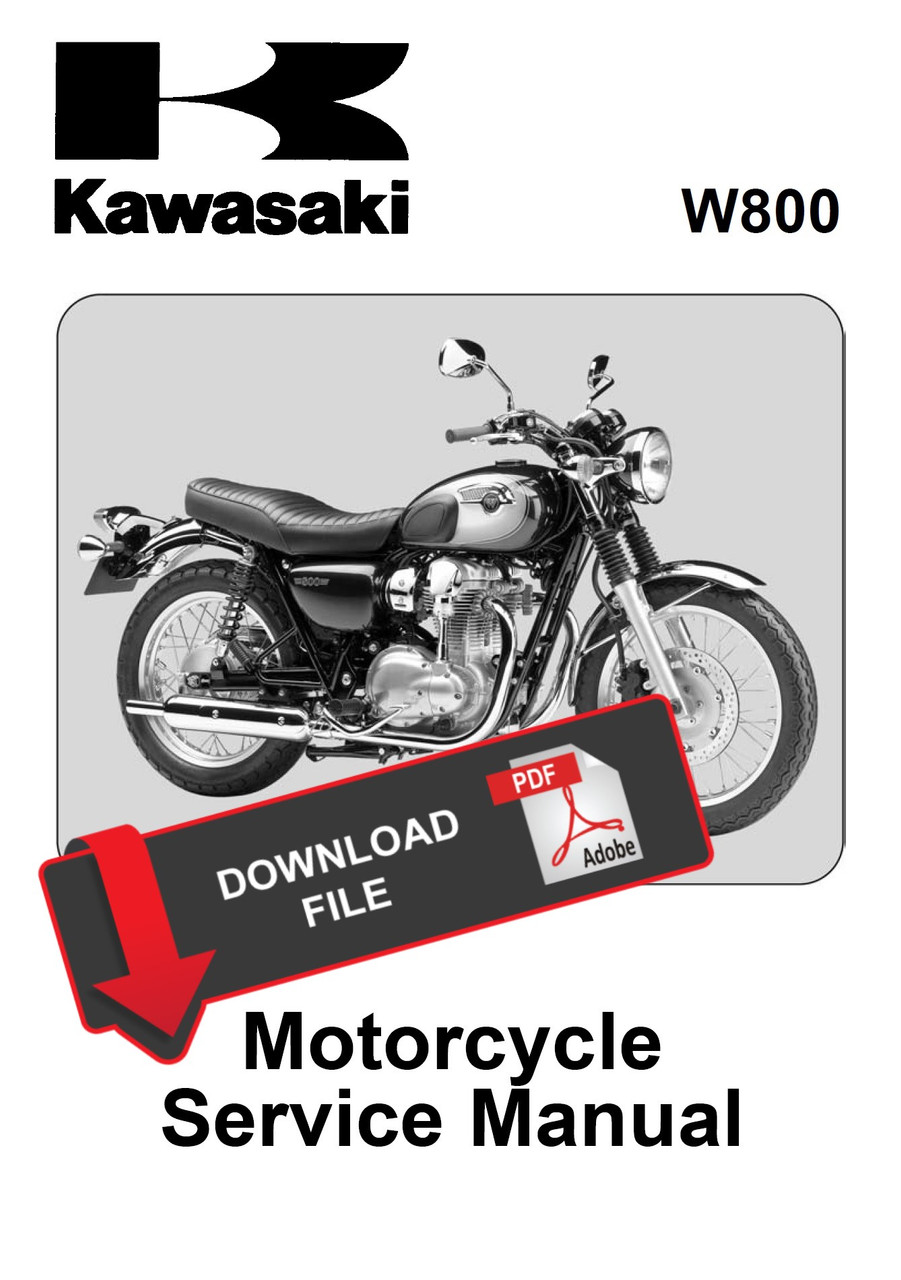 Service Manual Kawasaki 2013 W800 Repair