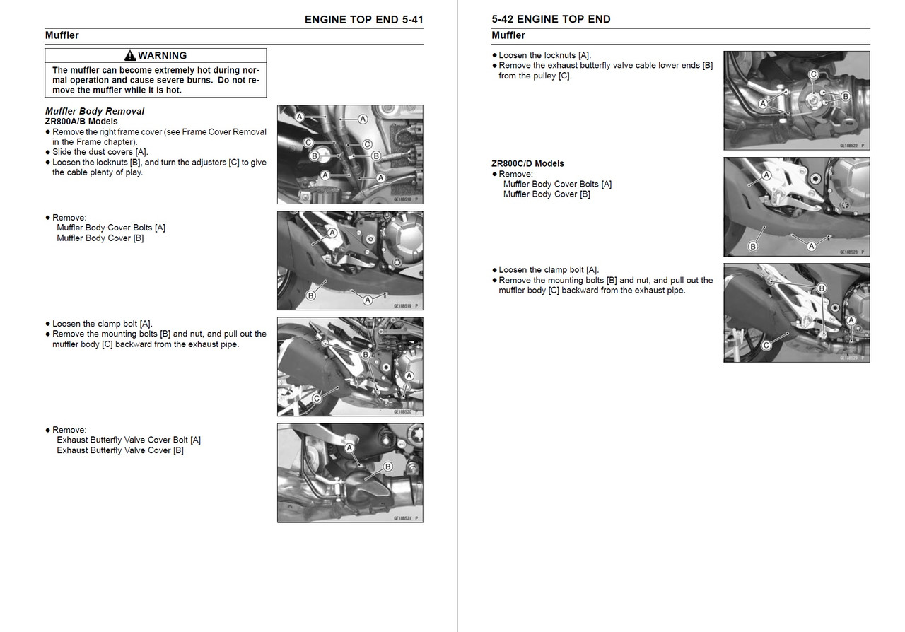 Service Manual Kawasaki 2015 Z800 ABS Repair