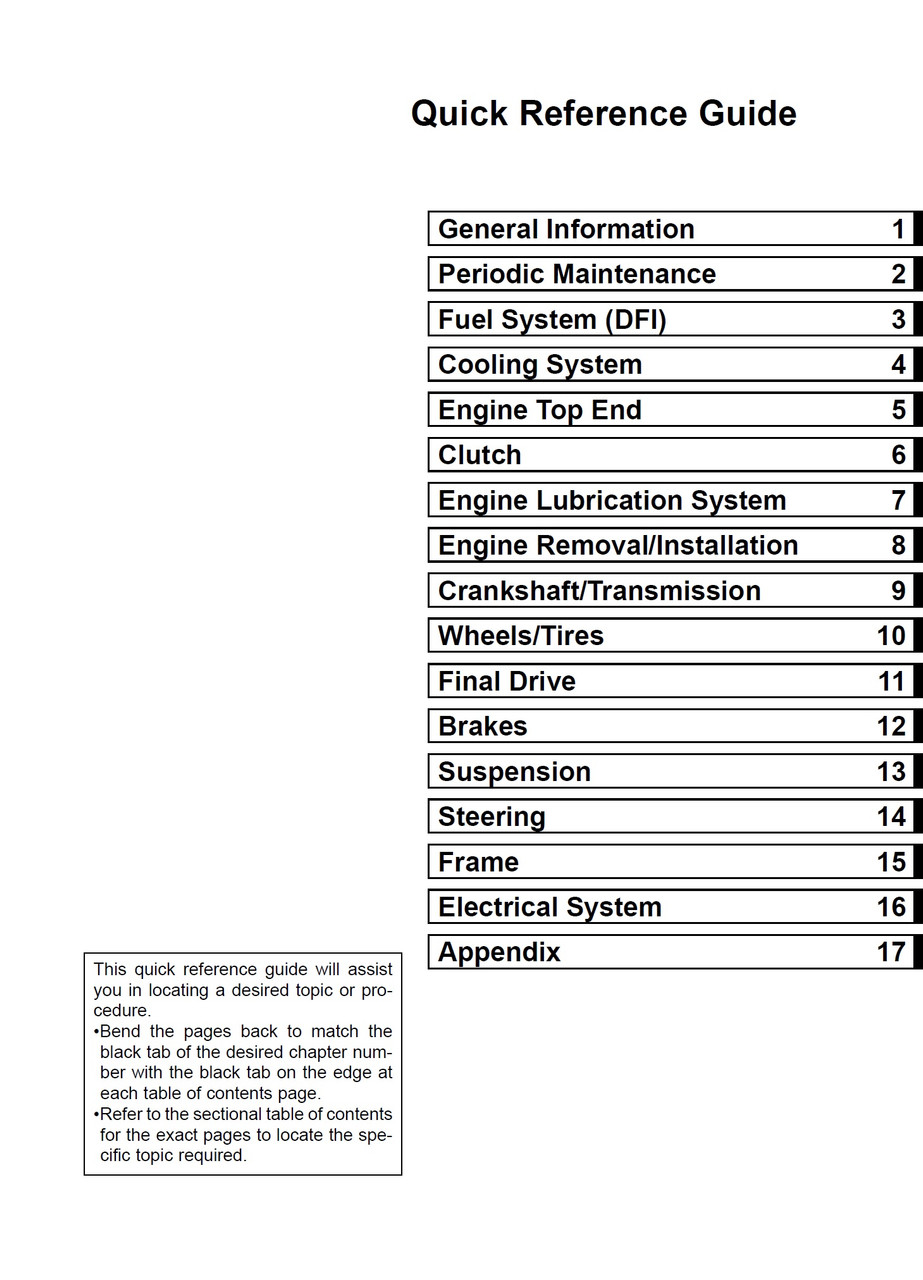 Service Manual Kawasaki 2008 Ninja ZX-14 Repair