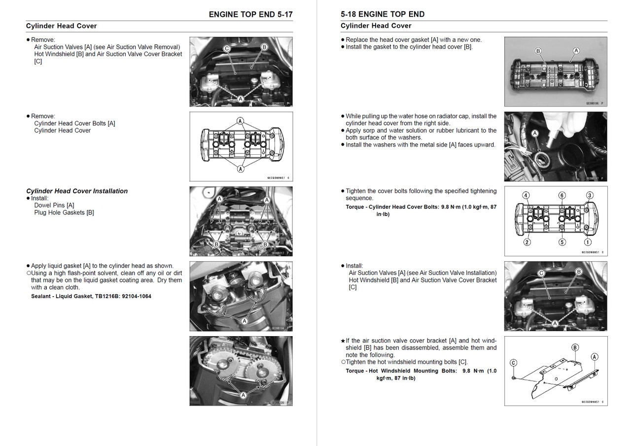 Nnja1000 (Z1000SX) 2011 サービスマニュアル Service Manual Kawasaki 2011 Z1000SX Repair