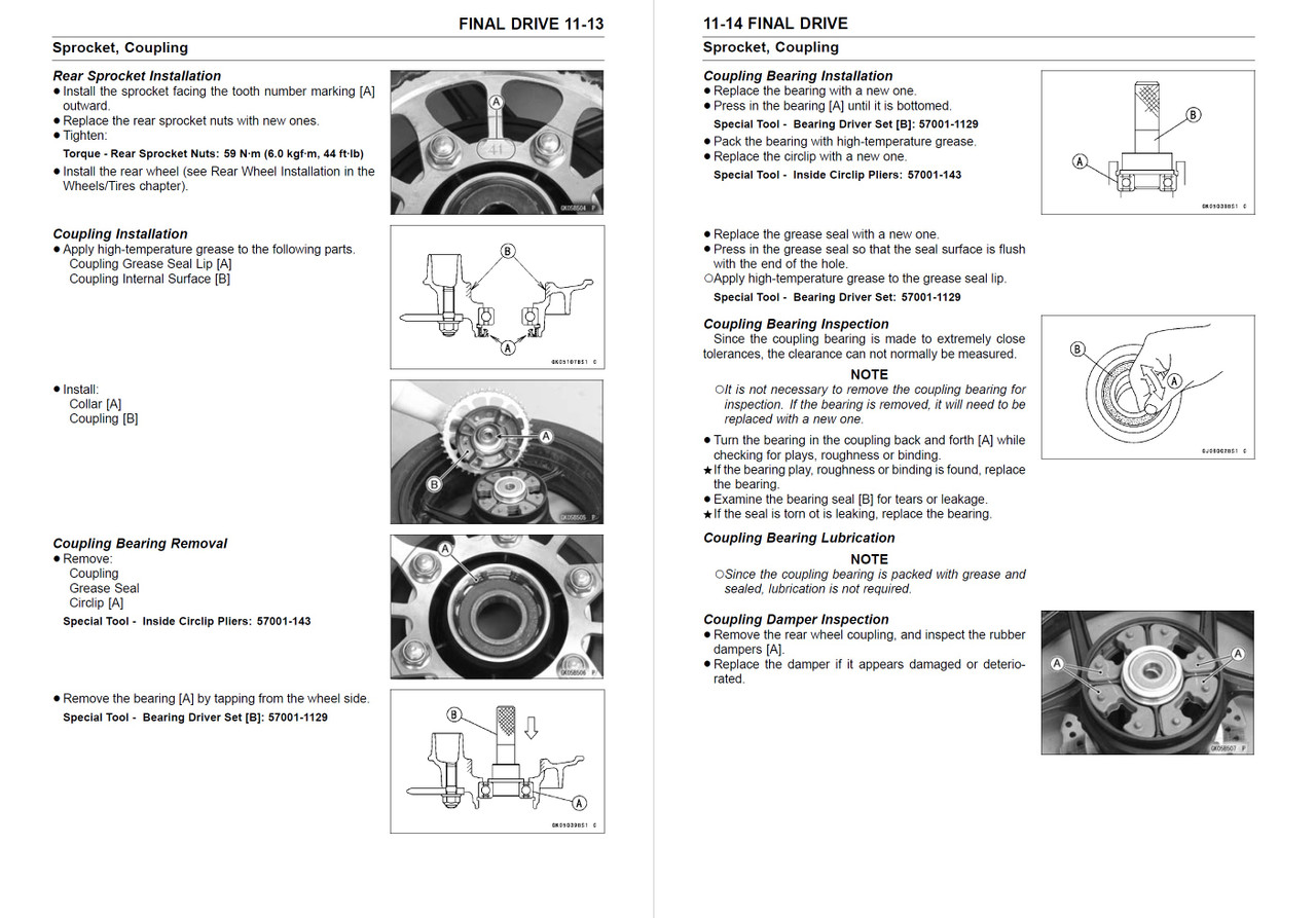 Nnja1000 (Z1000SX) 2011 サービスマニュアル Service Manual Kawasaki 2011 Z1000SX Repair