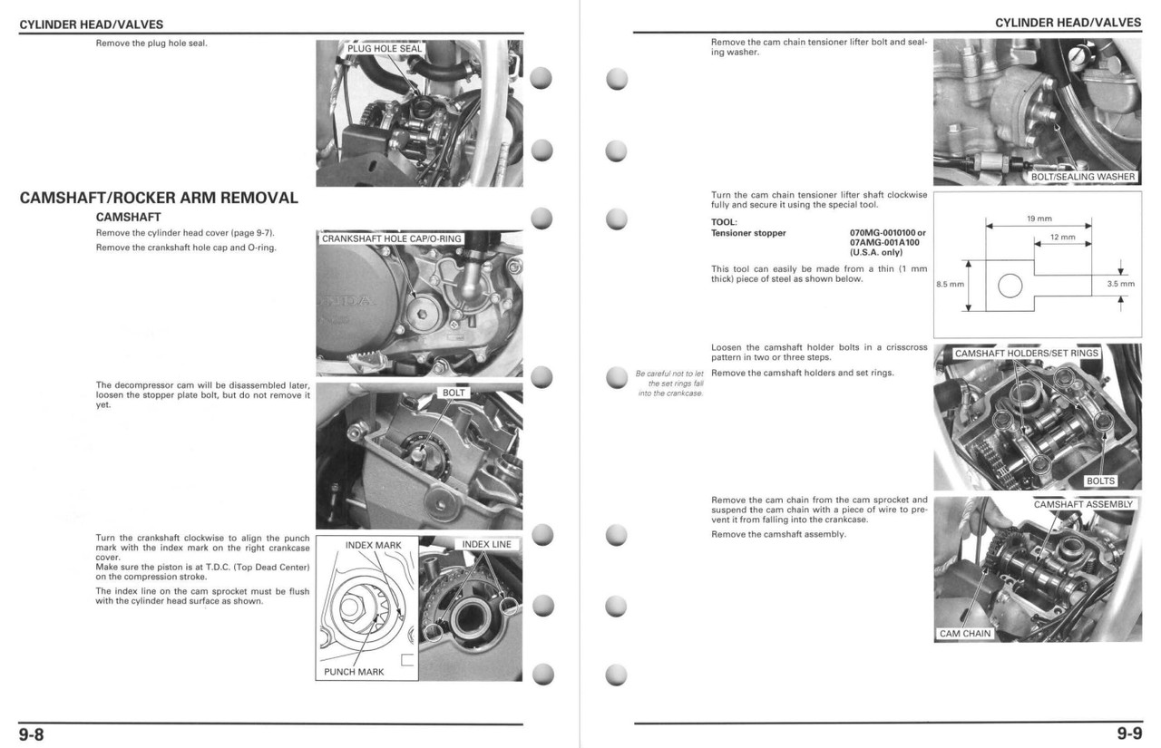 1998 HONDA CR250R SERVICE MANUAL PDF visual data 2