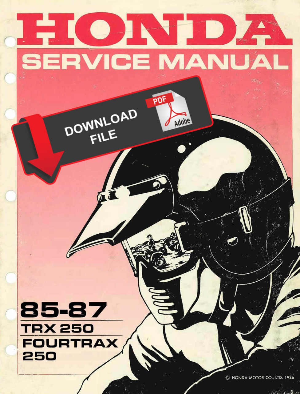 1987 HONDA TRX 250 SERVICE MANUAL PDF visual data 2