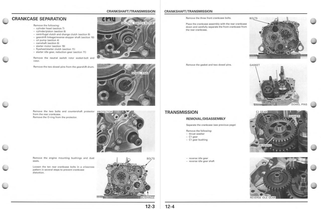 Honda 2003 TRX 250 EX Sportrax ATV Service Manual
