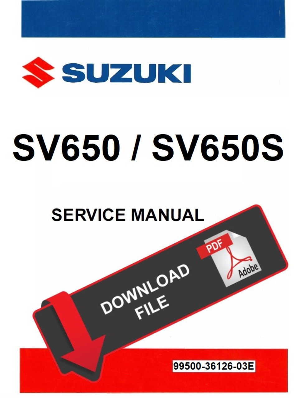 Suzuki 2004 SV650 Service Manual