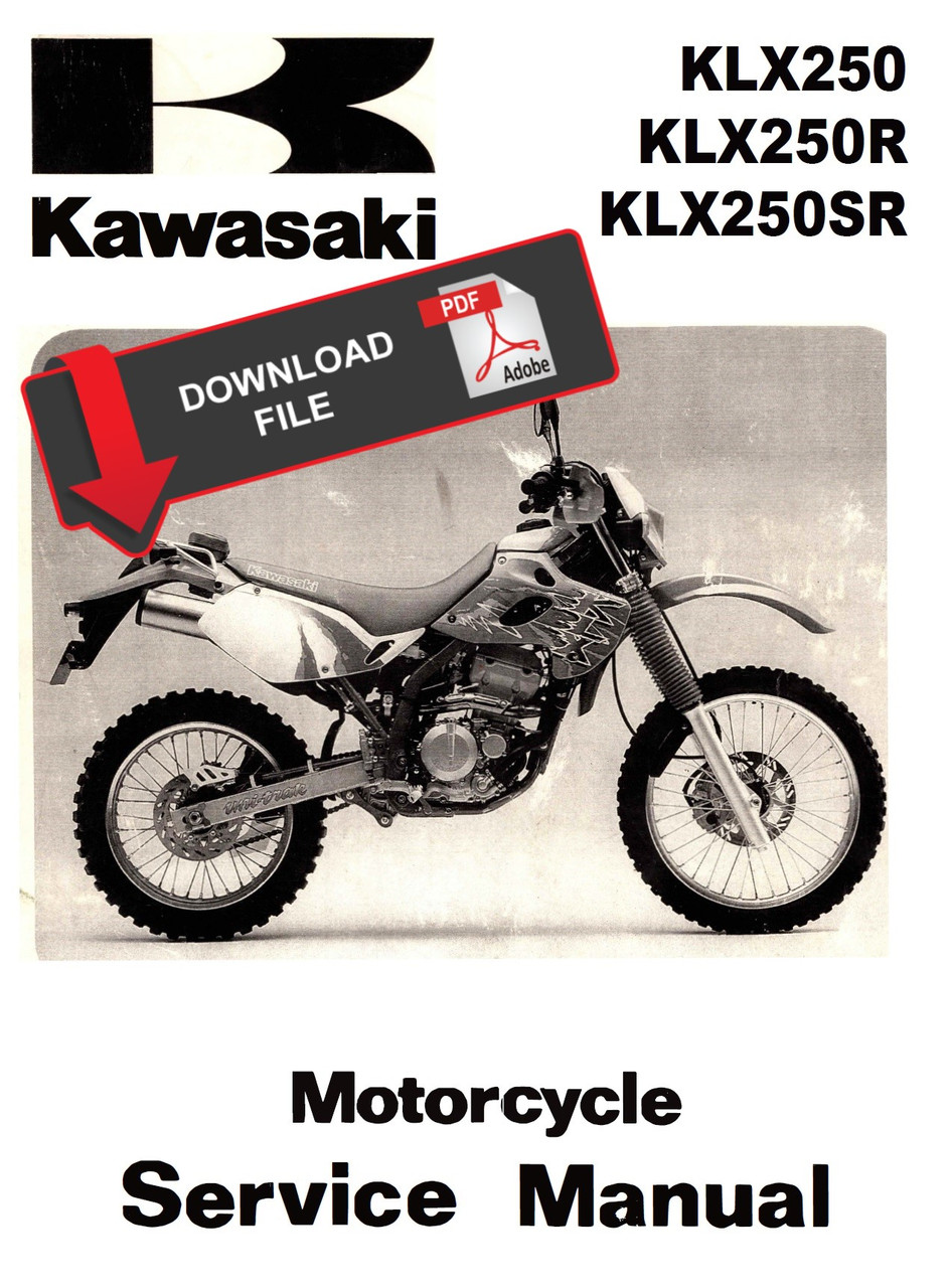 Service Manual Kawasaki 1993 KLX250SR Repair