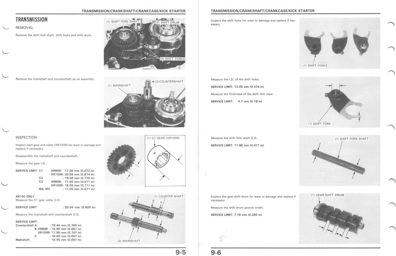 1985 HONDA XR350R SERVICE MANUAL PDF visual data 5