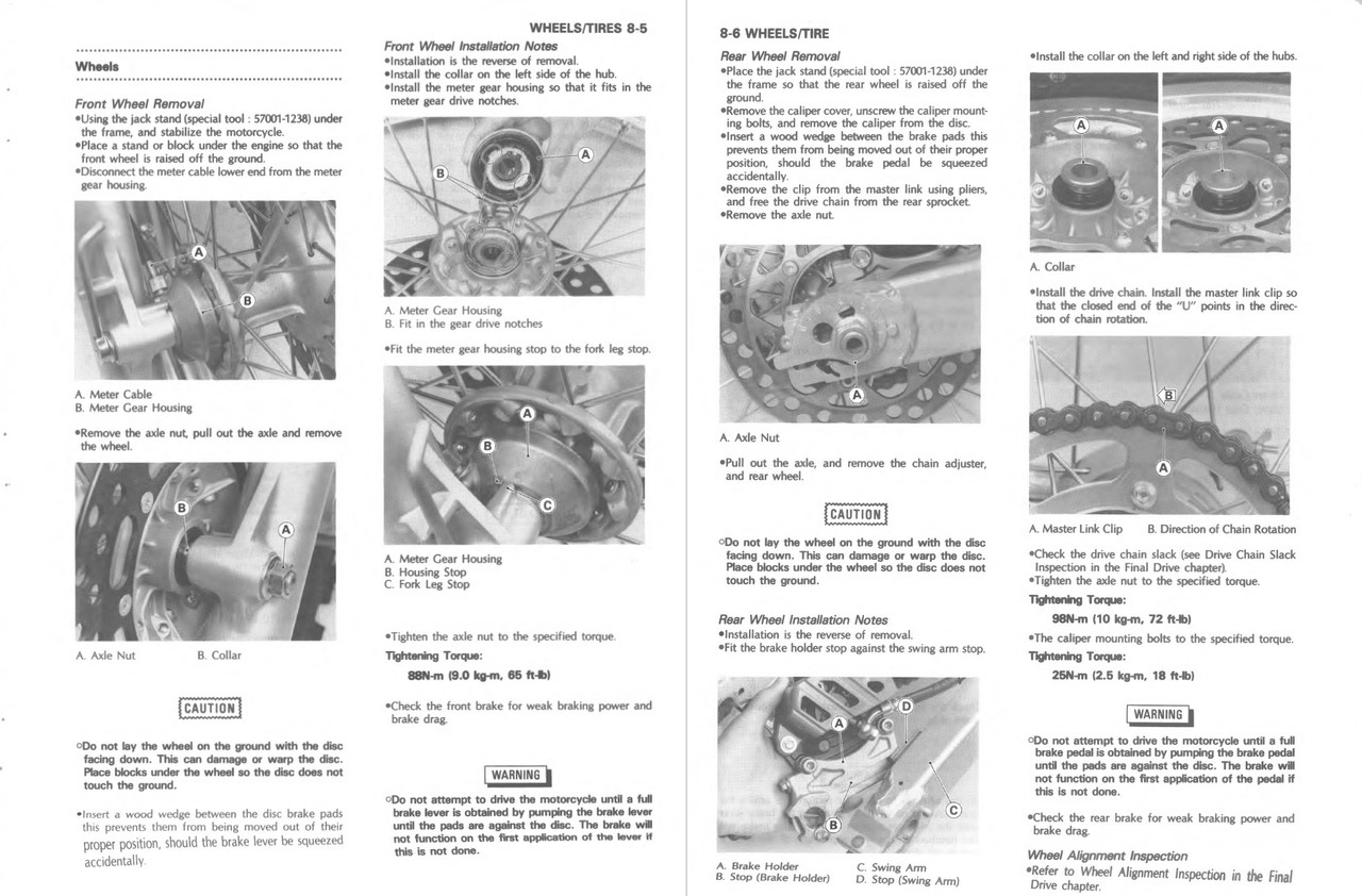 Service Manual Kawasaki 1989 KDX 200 Repair