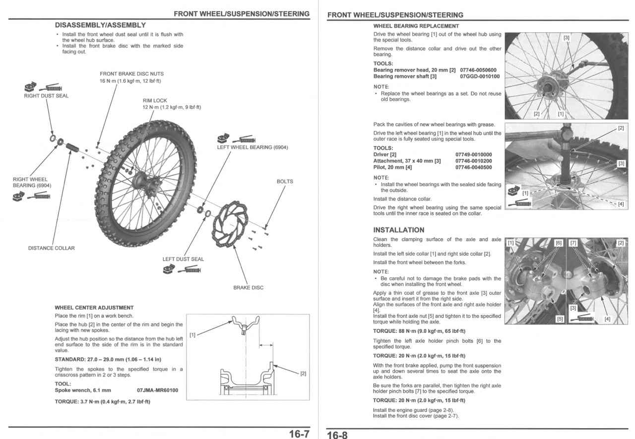 2018 CRF450R SERVICE MANUAL PDF visual data 7