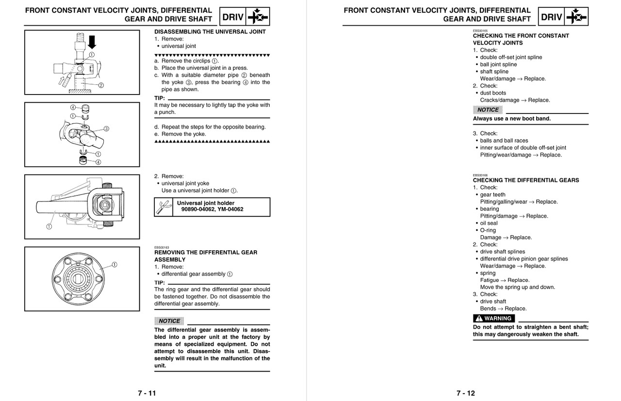 Yamaha 2008 Rhino 700 Sport Service Manual
