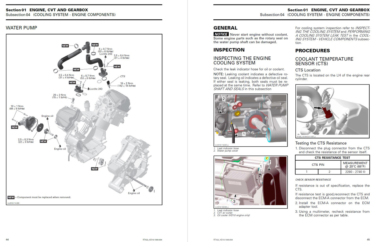 2022 CAN AM MAVERICK X3 SERVICE MANUAL PDF visual data 4