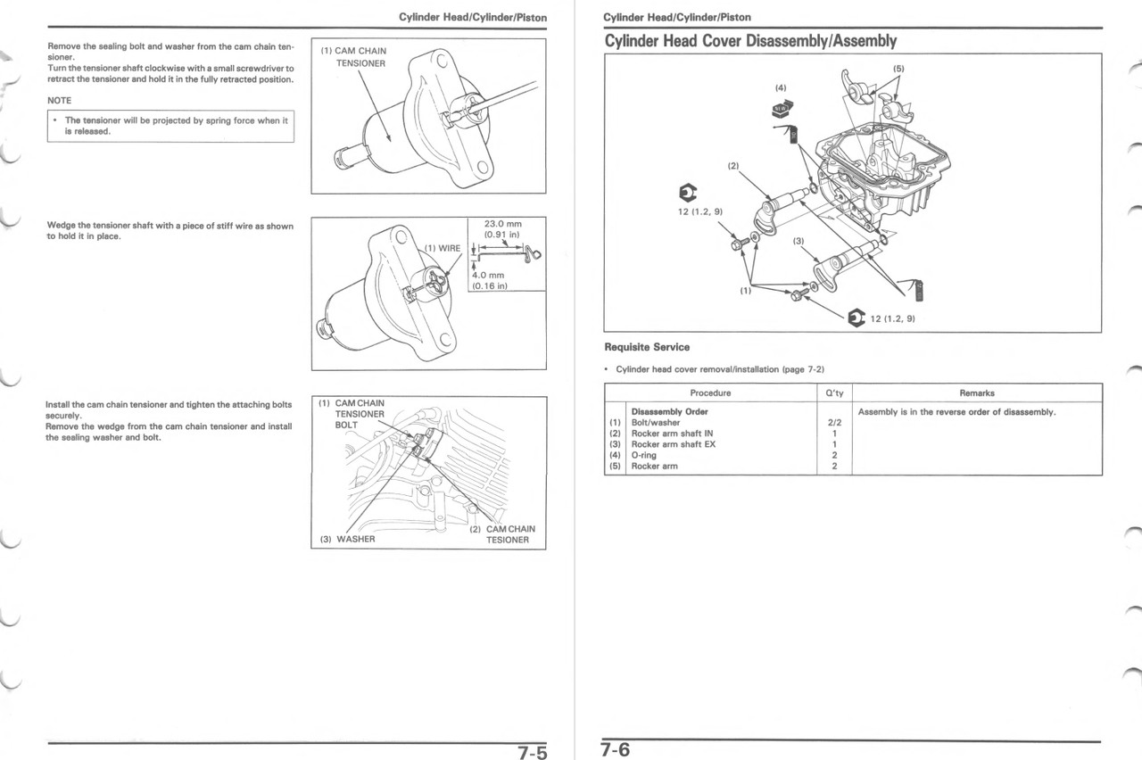 Honda 1991 TRX 200 ATV Service Manual