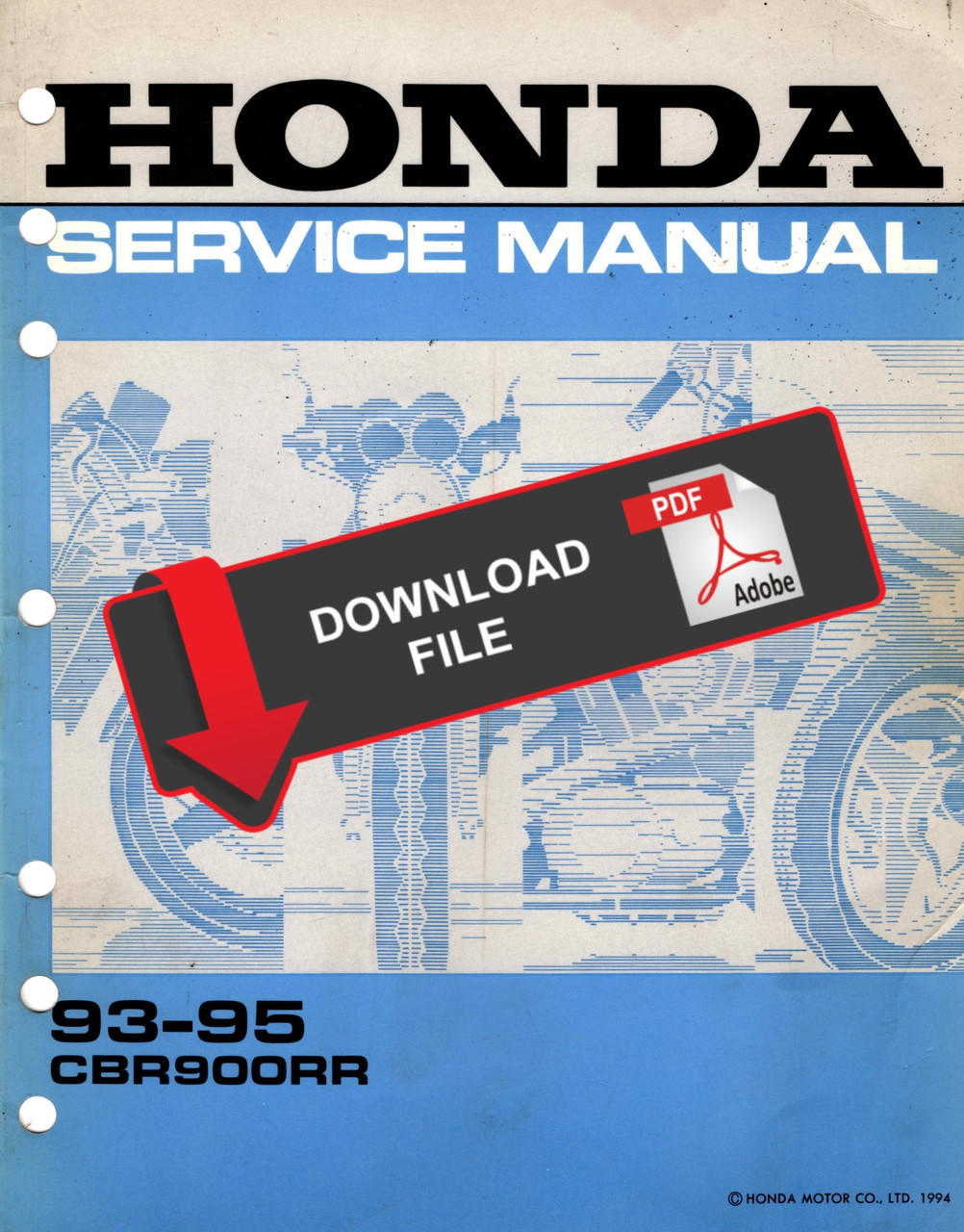 Honda 1993 CBR900RR Service Manual