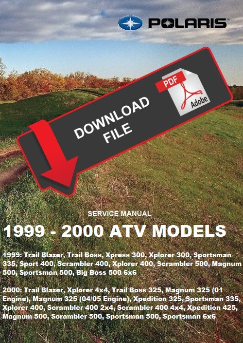 Polaris 2000 Scrambler 400 4x4 Atv Service Manual
