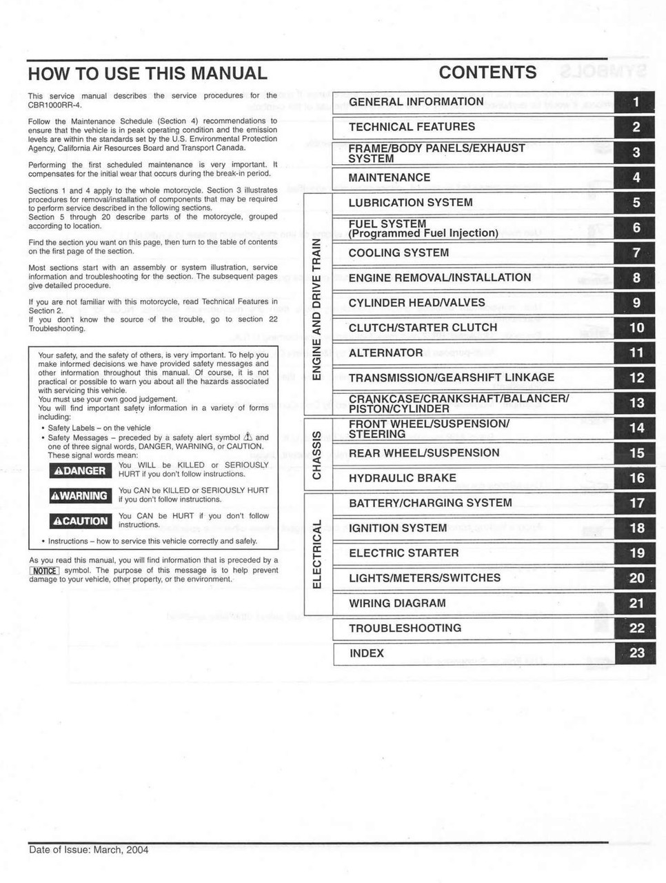 Honda 2006 CBR1000RR Service Manual