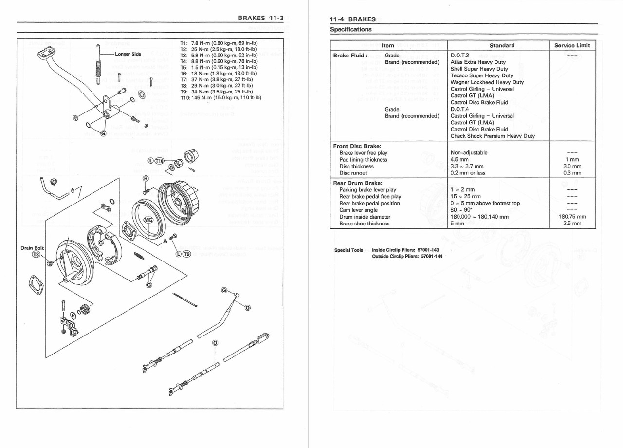 1995 KAWASAKI BAYOU 400 4X4 SERVICE MANUAL PDF visual data 8