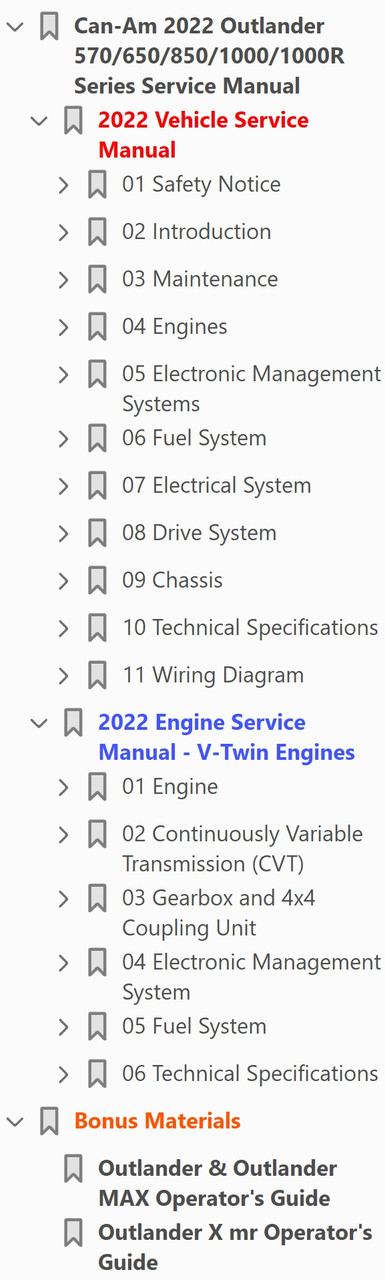 2022 CAN AM OUTLANDER 450 SERVICE MANUAL PDF FREE DOWNLOAD visual data 2