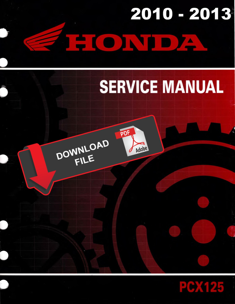 Service Manual Honda 2013 PCX 125 Scooters Repair