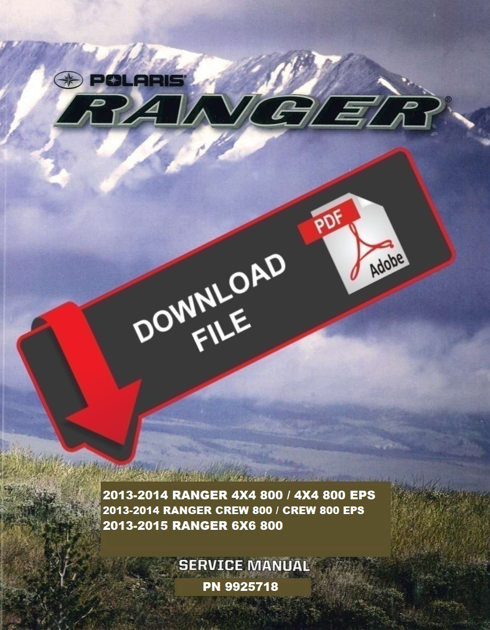 Polaris 2014 Ranger 6x6 800 Service Manual