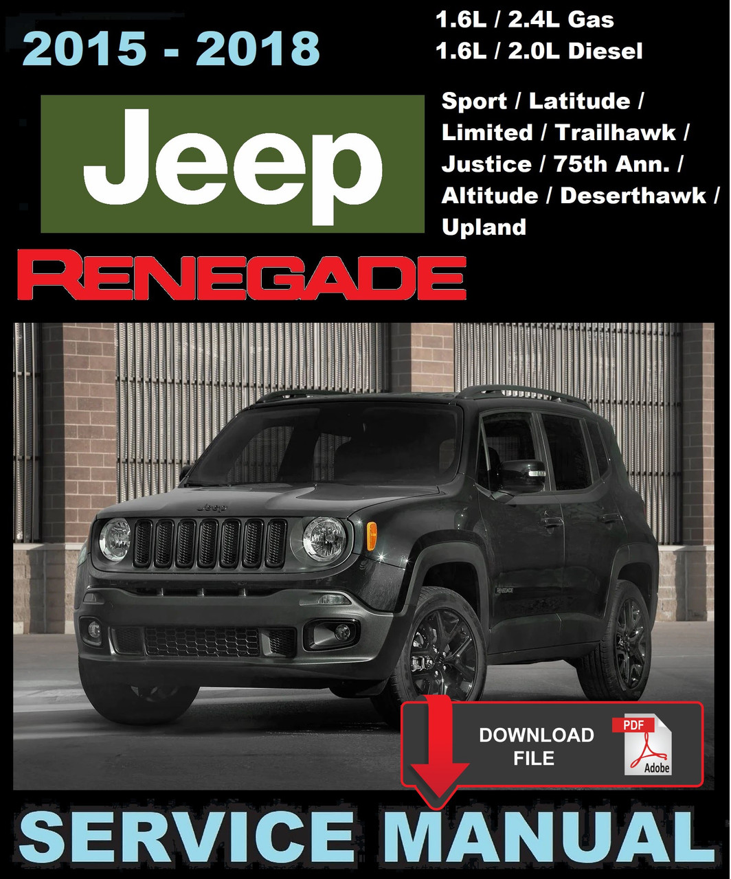 Service Manual Jeep 2018 Renegade Sport Repair