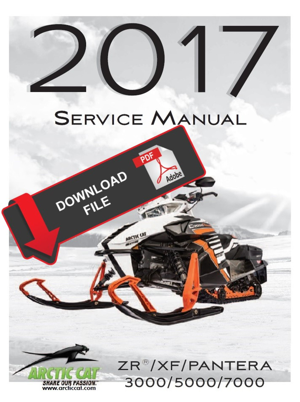 Arctic Cat 2017 Zr 5000 Lxr 137 Service Manual