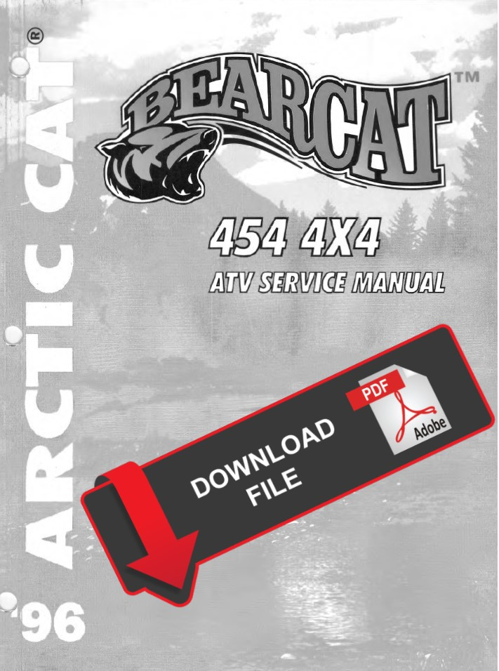 Service Manual Arctic Cat 1996 Bearcat 454 4x4 ATV Repair