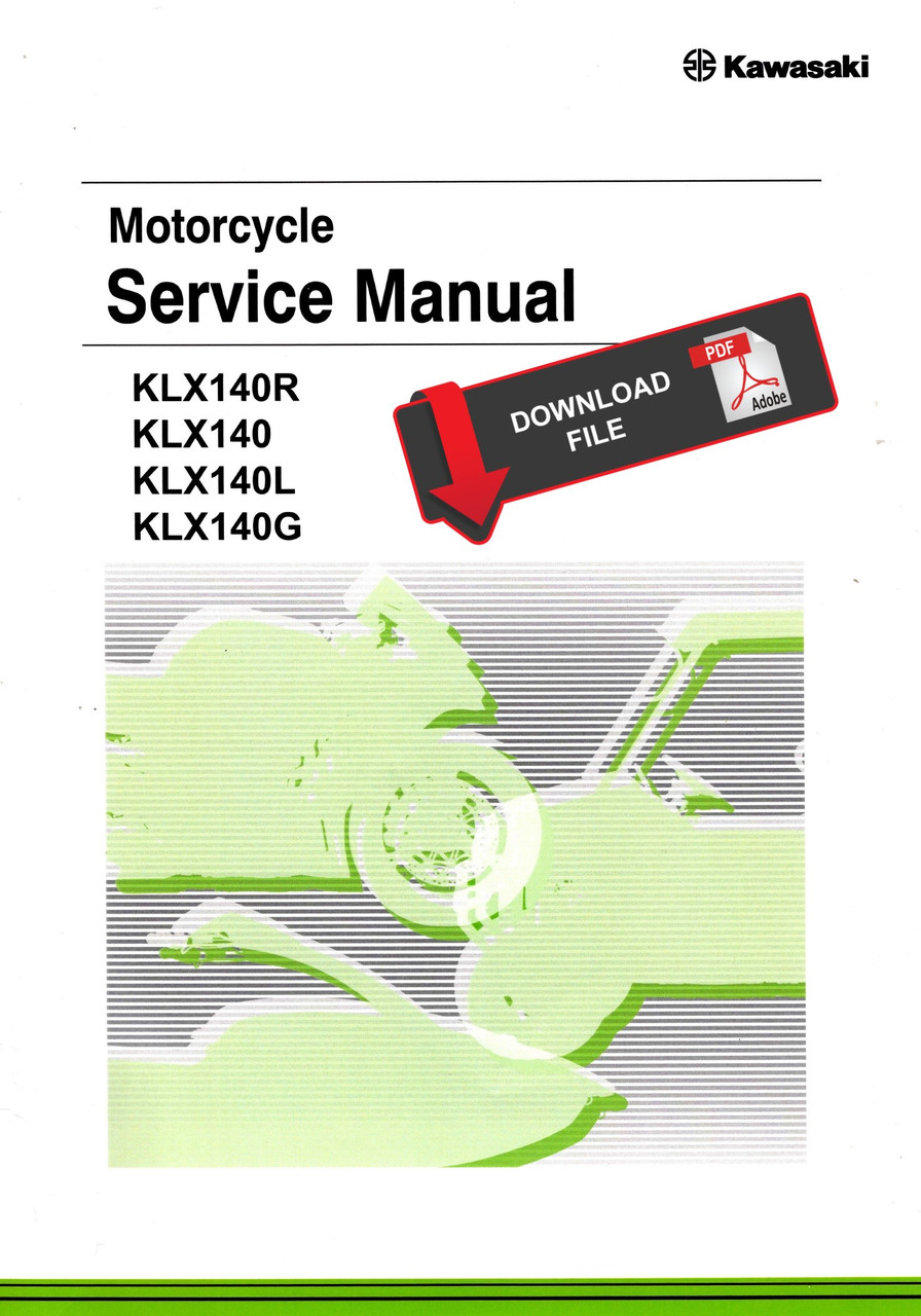 Service Manual Kawasaki 2009 KLX140L Repair