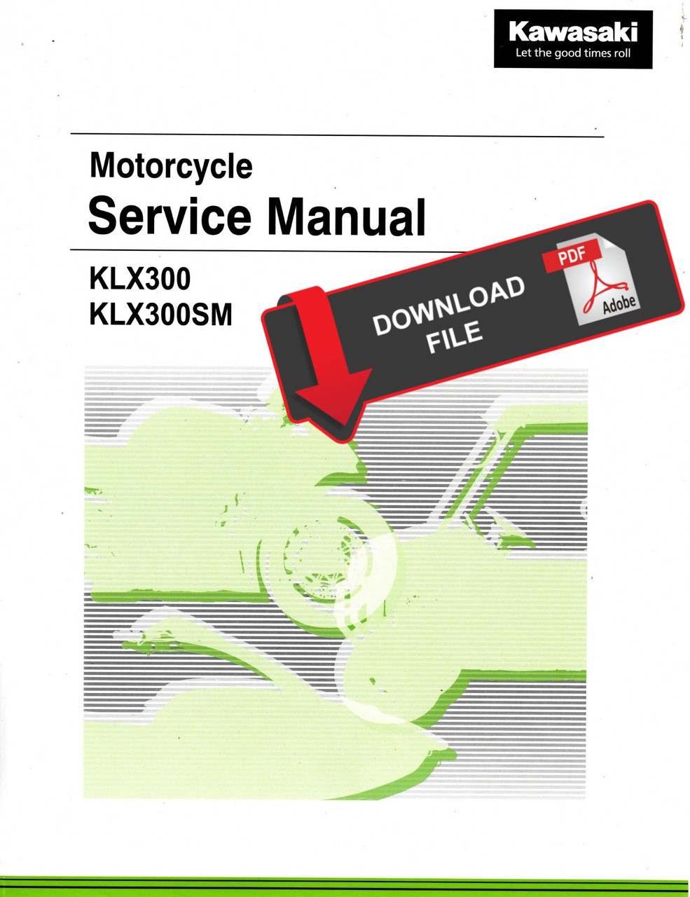 Service Manual Kawasaki 2022 KLX300SM Repair