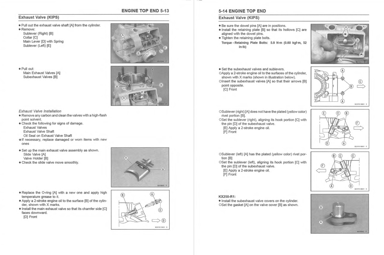 Service Manual Kawasaki 2007 KX250 Repair