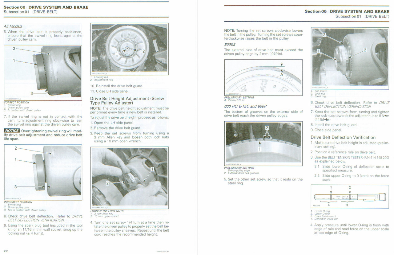 Ski-Doo 2009 MX Z X 800R Power Tek Service Manual