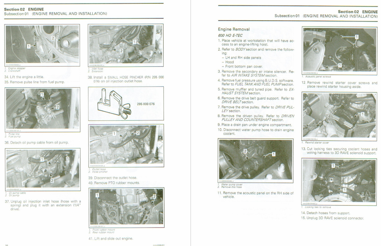 e サービスマニュアル② Ski-Doo 2010 MX Z X 600 HO E-TEC Service Manual
