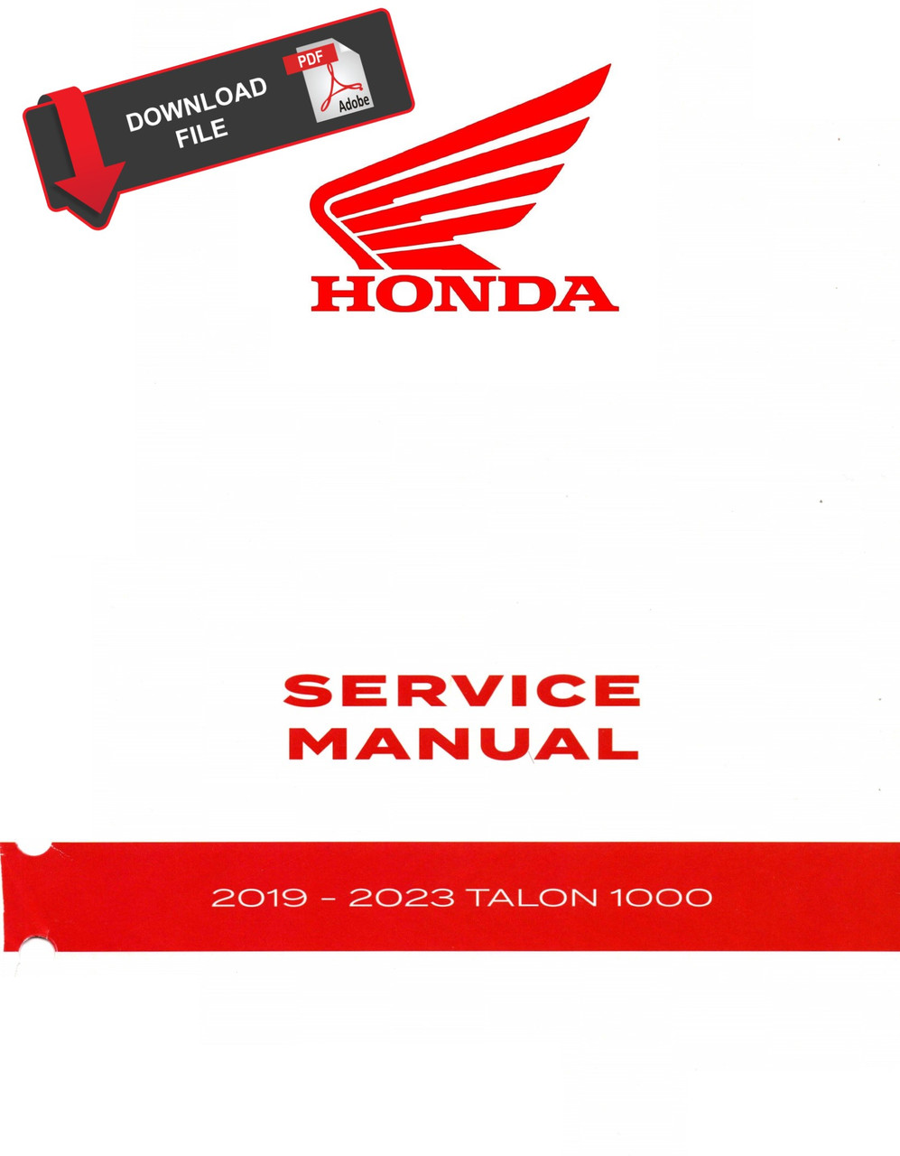 Honda 2023 Talon 1000R Fox Live Valve Service Manual