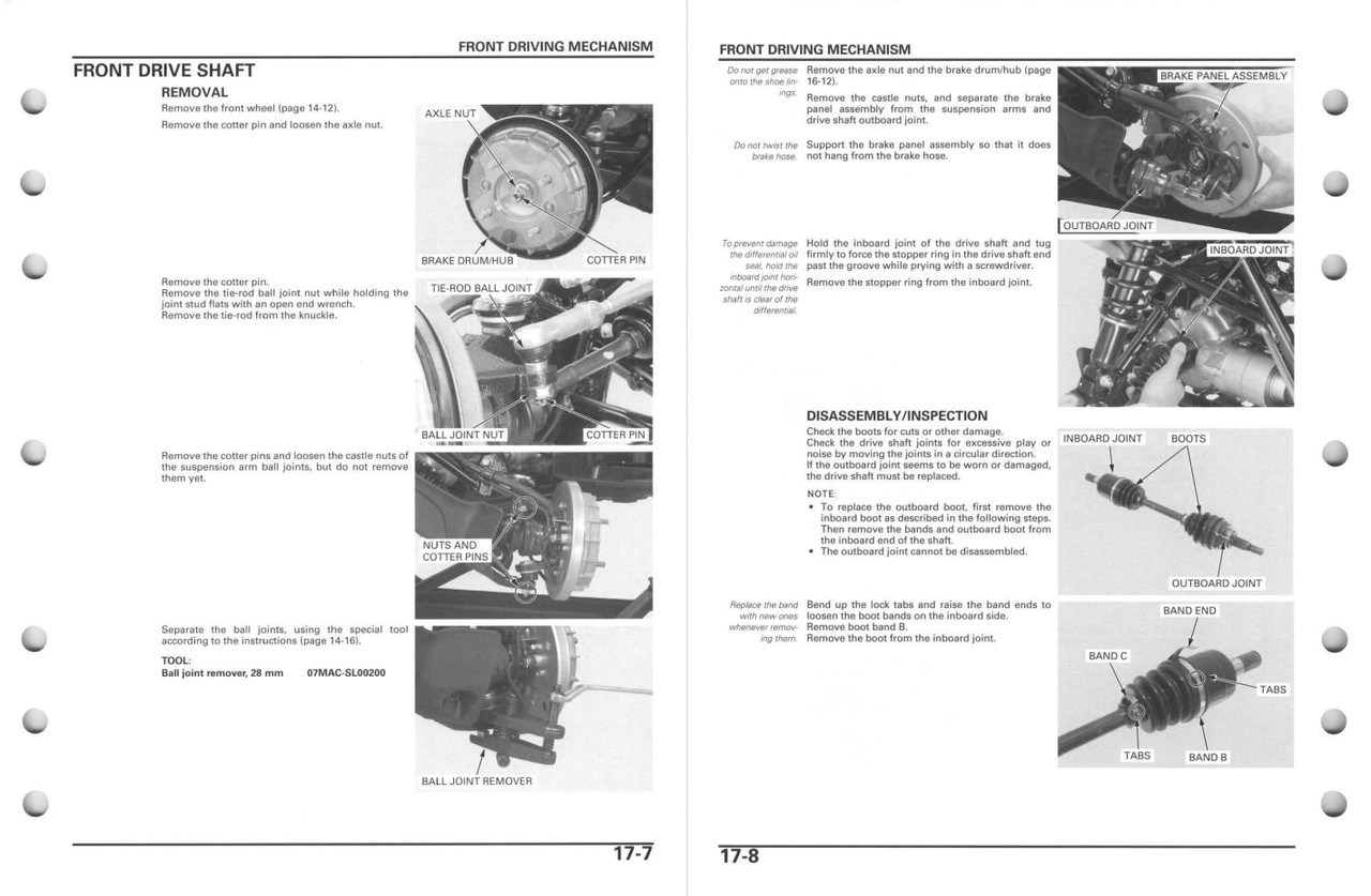 Honda 2006 FourTrax Rancher AT GPScape 400 ATV Service Manual