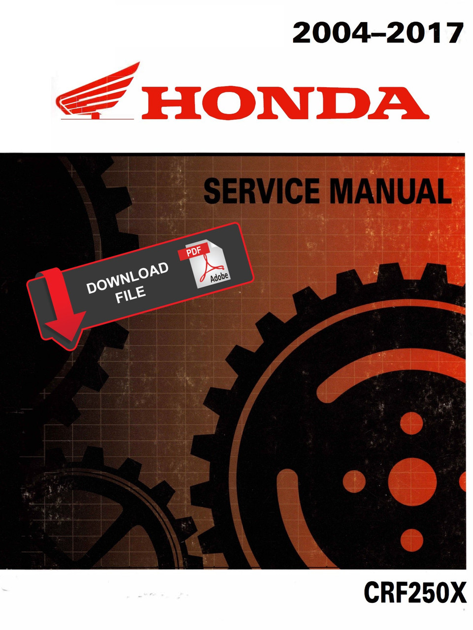 Honda 2016 CRF 250X Service Manual